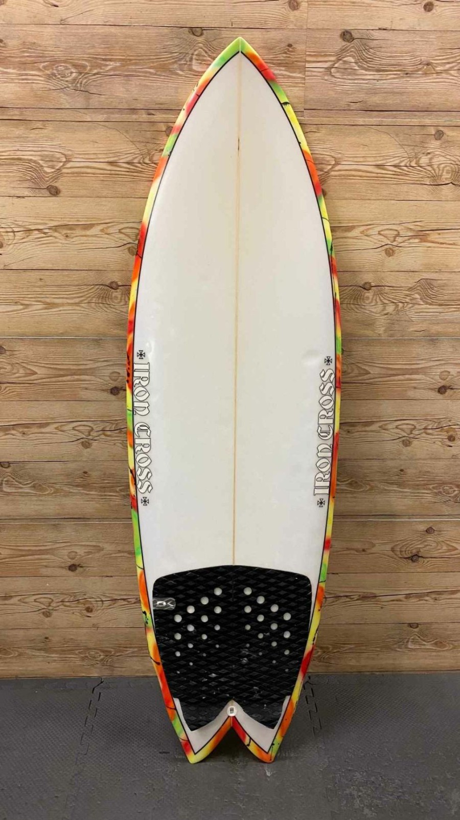 Fin Setup * | Low Price 5'7 X 21 X 2 3/8 Iron Cross "Mod Fish" Surfboard