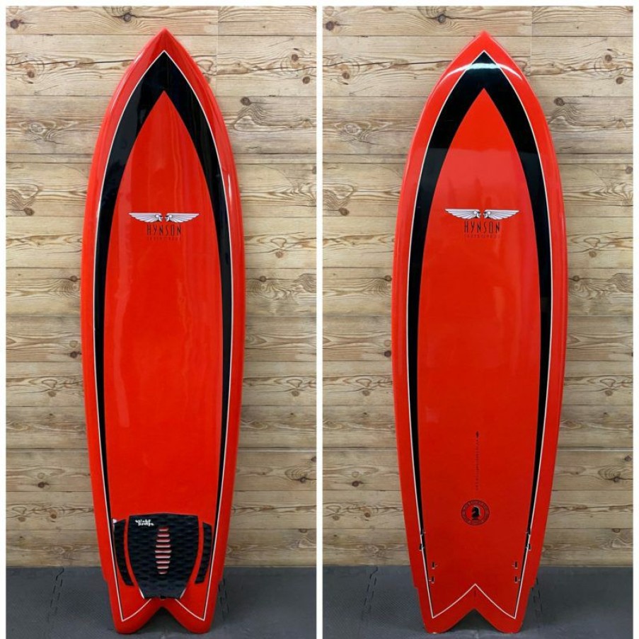 Fin Setup * | Cheaper 6'2 X 21 1/8 X 2 1/2 Hynson "Black Knight" Boardworks Quad Fish Surfboard