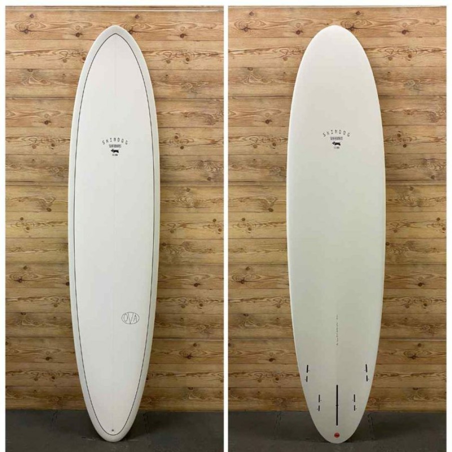 Fin Setup * | Promotion Brand New 8 X 22 3/4 X 3 1/8 (60L) Skindog "Ova" Thunderbolt Red Funboard Surfboard