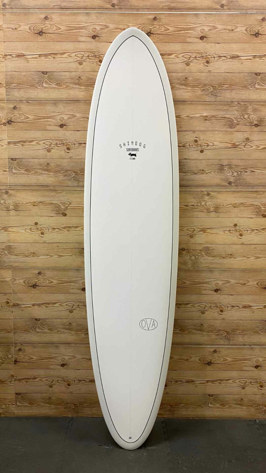 Fin Setup * | Promotion Brand New 8 X 22 3/4 X 3 1/8 (60L) Skindog "Ova" Thunderbolt Red Funboard Surfboard