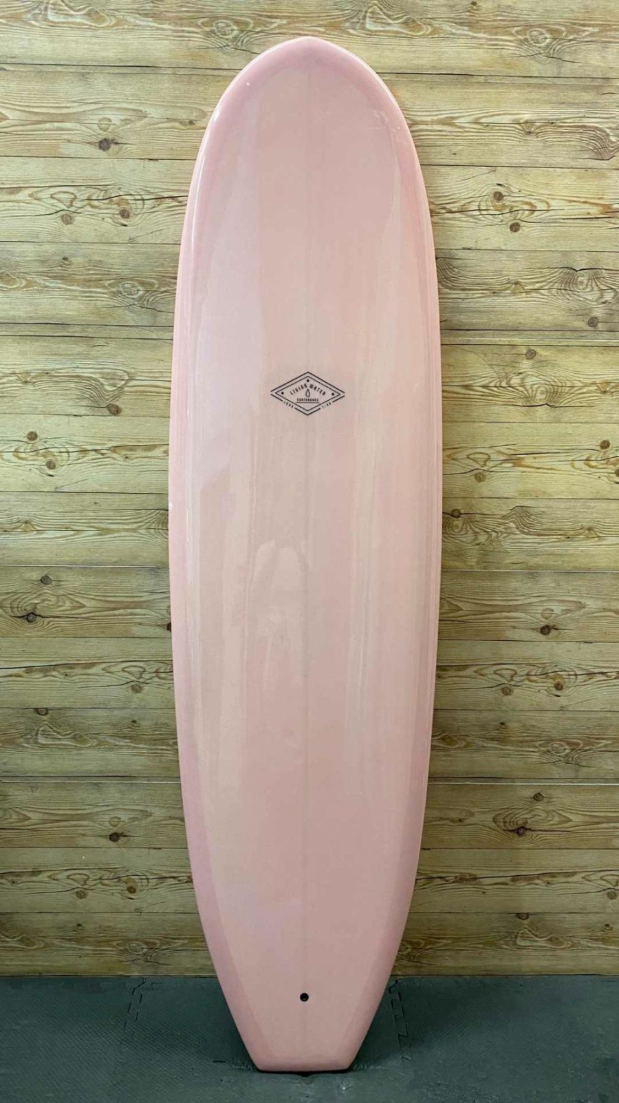 Fin Setup * | Cheap 6'10" X 23 X 3 Living Water "Wet Willy" Single Fin Funboard Surfboard