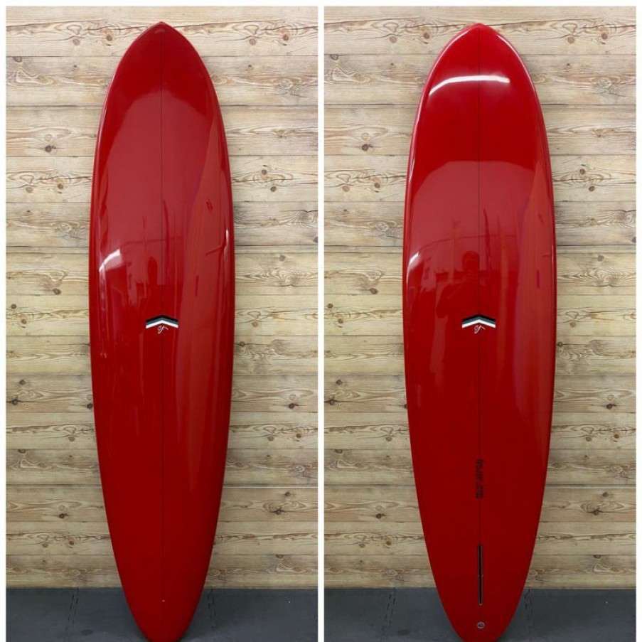 Fin Setup * | Quick Delivery Brand New 7'6 X 22 1/4 X 2 15/16 Cj Nelson Thunderbolt Red "Outlier" Surfboard