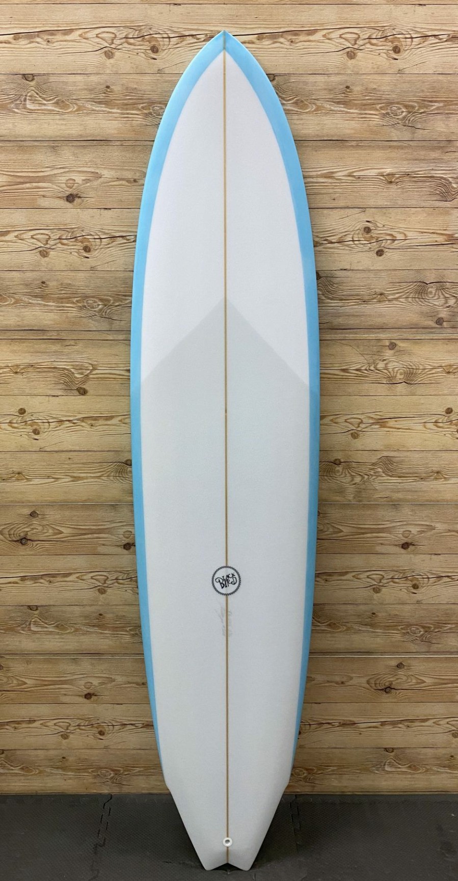 Fin Setup * | Best Choice Brand New 7'6 X 21 1/8 X 2 3/4 Blackbird "Hawkeye" Mid-Length Twin Pin Surfboard