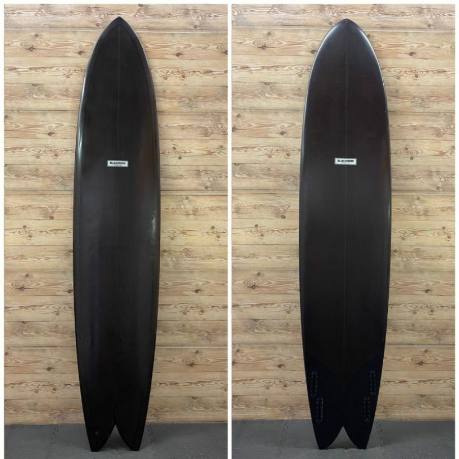 Fin Setup * | Best Quality 8'6 X 22 X 2 3/4 Blackbird "Super Marine" Mid-Length Longfish Surfboard