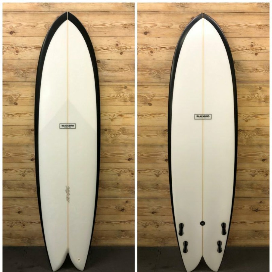 Fin Setup * | Discount Store 6'8 X 21 1/4 X 2 3/4 Blackbird "Super Marine" Longfish Surfboard