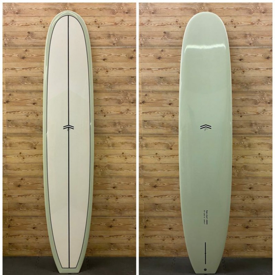 Fin Setup * | Low Price 9'6 X 23 1/2 X 3 Cj Nelson "Sprout" Thunderbolt Silver Longboard Surfboard