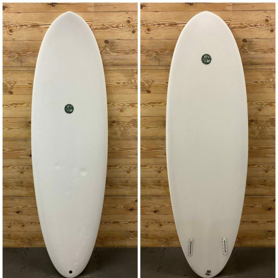 Fin Setup * | Cheap 6'1 X 22 X 2 7/8 Mystic Hulls Round Tail Twin Fin Surfboard