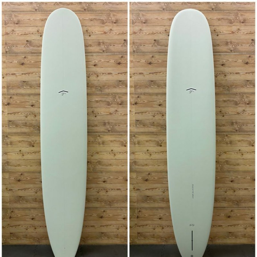 Fin Setup * | Best Quality Brand New 9'2 X 23 X 3 Cj Nelson "Sprout" Thunderbolt Silver Longboard Surfboard