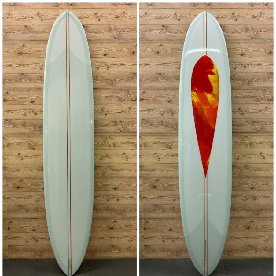 Fin Setup * | Excellent Quality Like New 9'4 X 23 X 3 1/4 Woodin "Switchblade" Longboard Surfboard