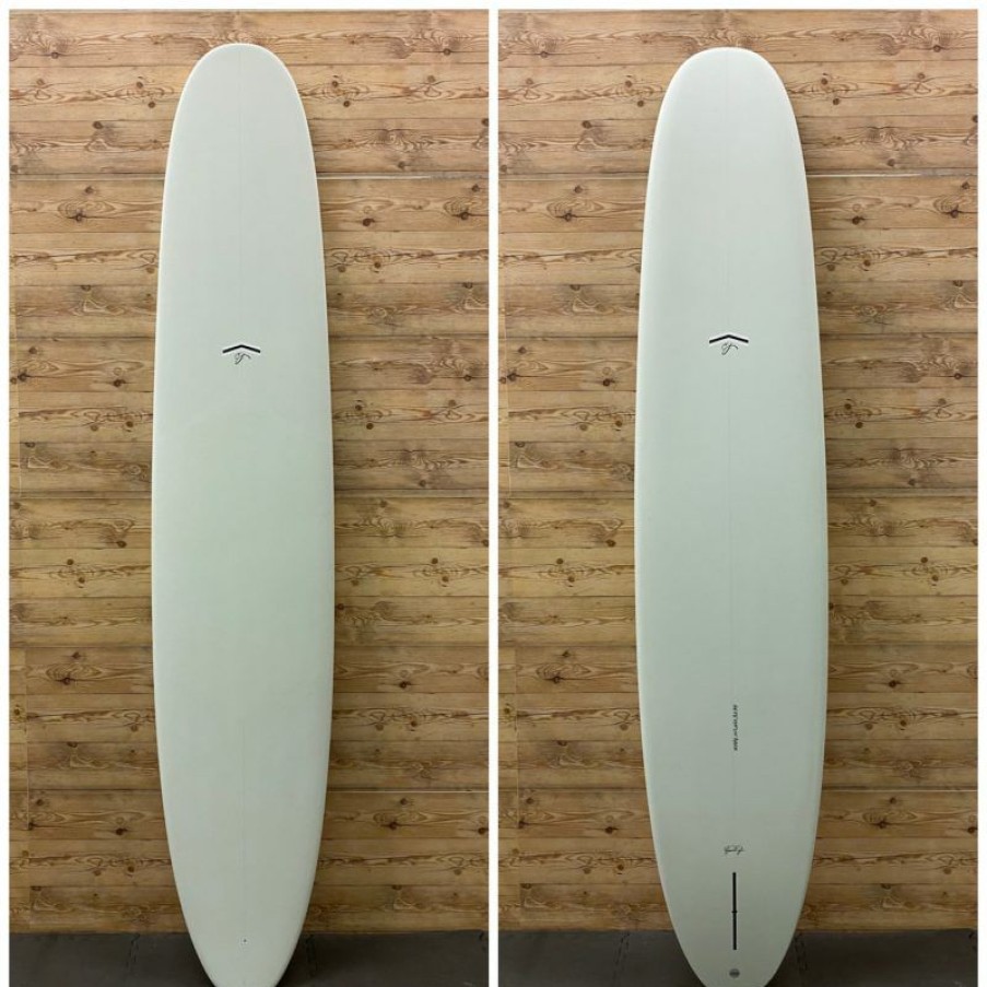 Fin Setup * | Premium Brand New 9'1 X 23.5 X 3.25 (78.6L) Cj Nelson Thunderbolt Silver "Apex" Longboard Surfboard