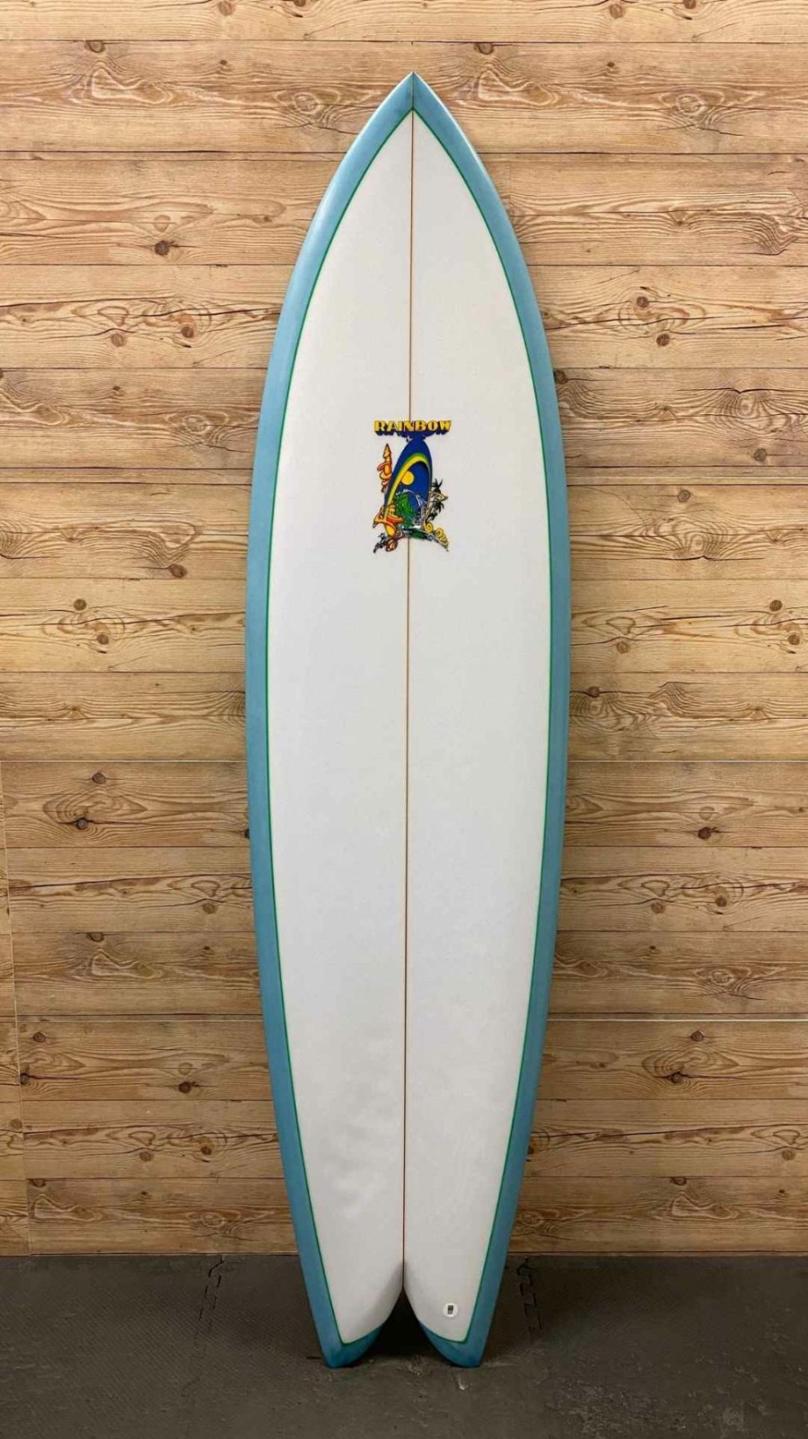 Fin Setup * | Good Quality 7 X 22 1/2 X 2 3/4 Rainbow "Long Keel Fish" Surfboard