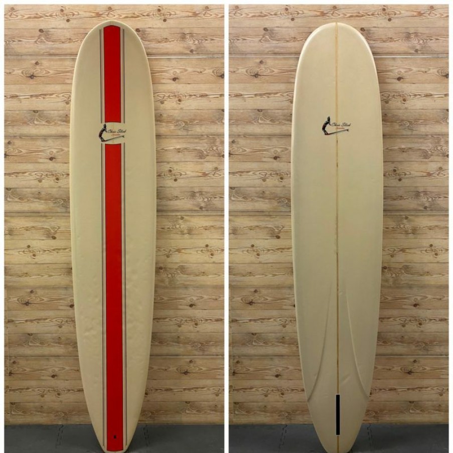 Fin Setup * | Online 9 X 23 X 2 5/8 Chris Slick Noserider Longboard Surfboard