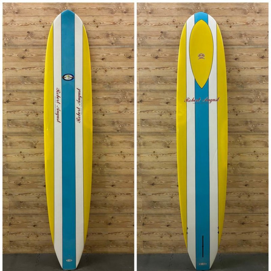 Fin Setup * | Best Choice 9'6 X 23 X 3 Robert August "What I Ride" Tuflite Longboard Surfboard