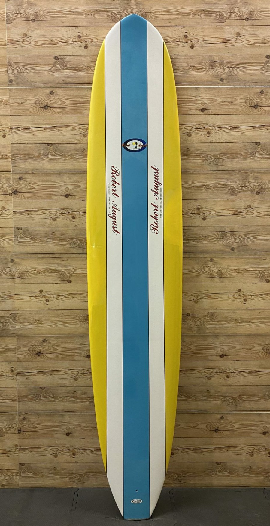 Fin Setup * | Best Choice 9'6 X 23 X 3 Robert August "What I Ride" Tuflite Longboard Surfboard