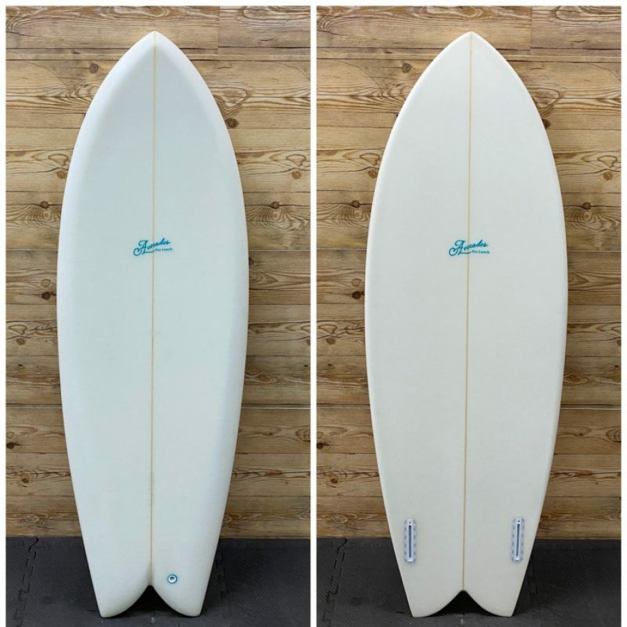 Fin Setup * | Promotion Like New 5'1 X 20 X 2 7/8 Avocados For Lunch Twin Fish Surfboard