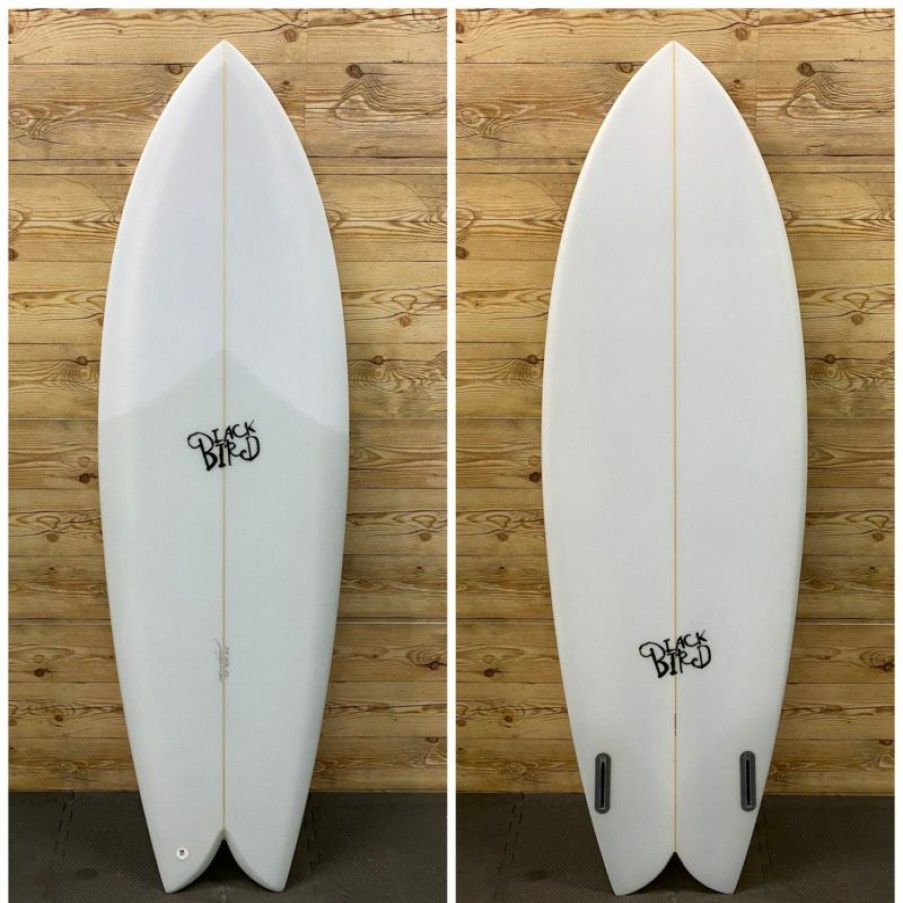 Fin Setup * | Premium Brand New 5'8 X 20 5/8 X 2 1/2 Blackbird "Twin Fish" Surfboard