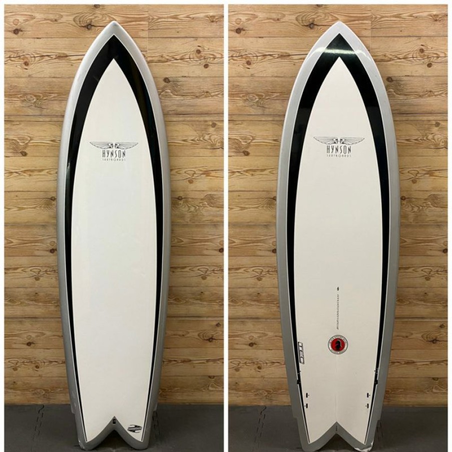 Fin Setup * | Good Quality 6'4 X 21 1/2 X 2 5/8 Hynson "Black Knight" Boardworks Quad Fish Surfboard