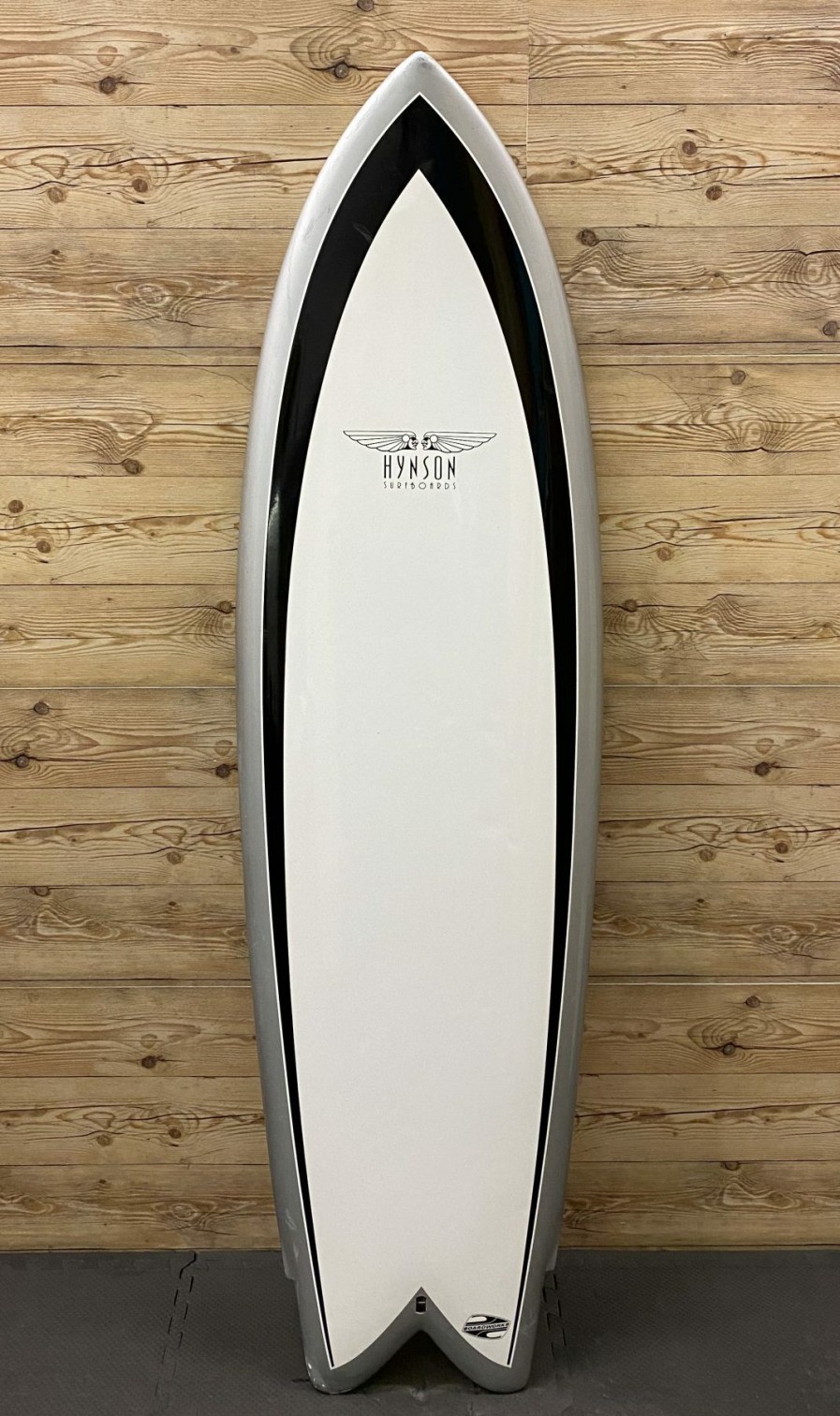 Fin Setup * | Good Quality 6'4 X 21 1/2 X 2 5/8 Hynson "Black Knight" Boardworks Quad Fish Surfboard